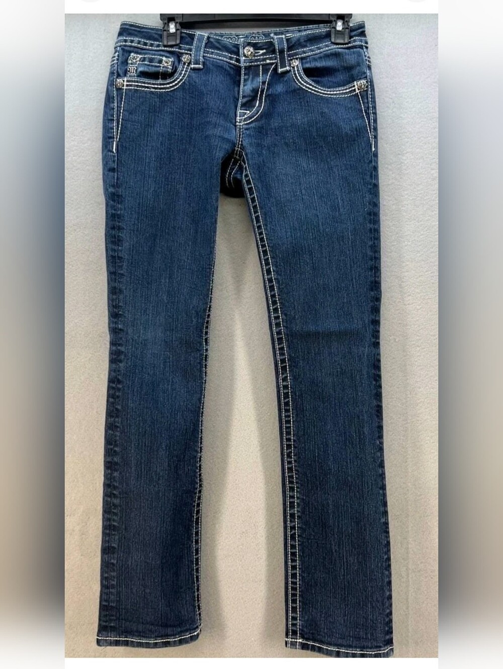 MISS ME Embellished Dark Blue Women’s Jeans Size 29/31 - Picture 2 of 6